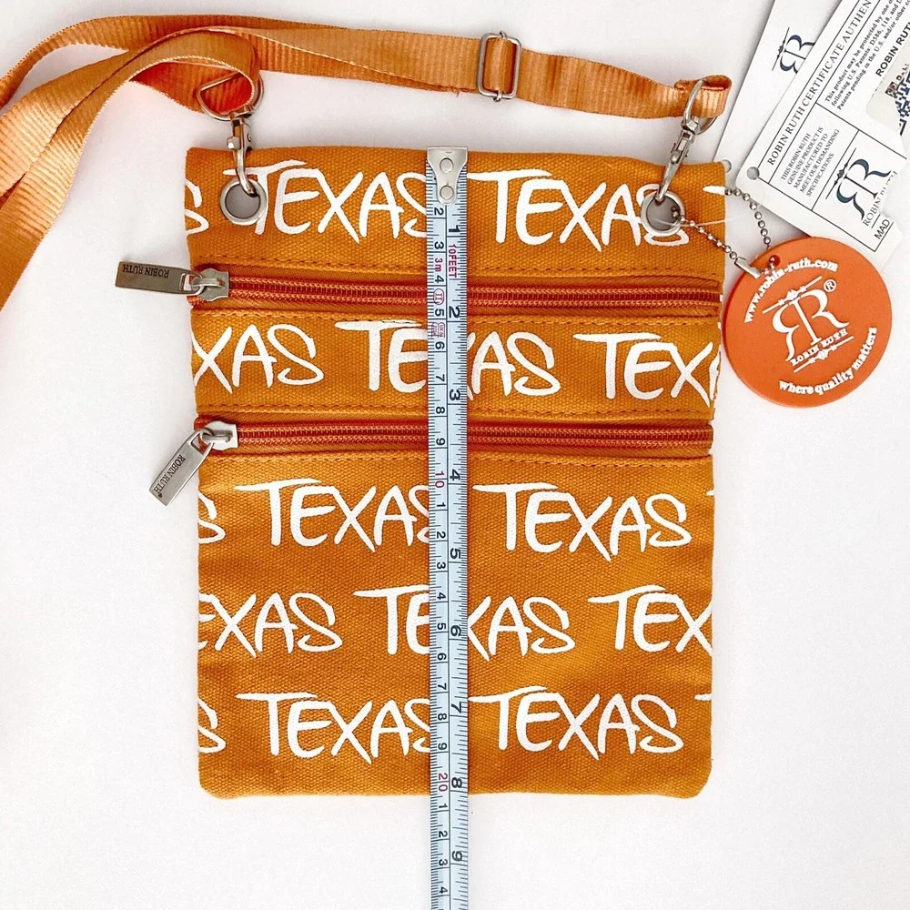 ROBIN RUTH Original TEXAS Crossbody Purse Shoulder Bag Passport Pouch‎ slim NWT